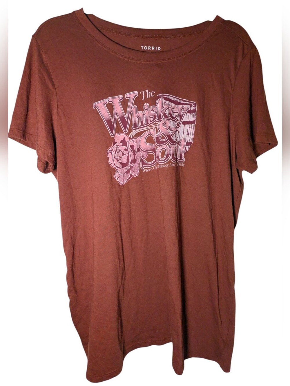 Torrid Size 1 1X Rust Whiskey & Soul Graphic T-Shirt Slim Fit